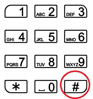 Masaüstü telefonlarda kare tuşu